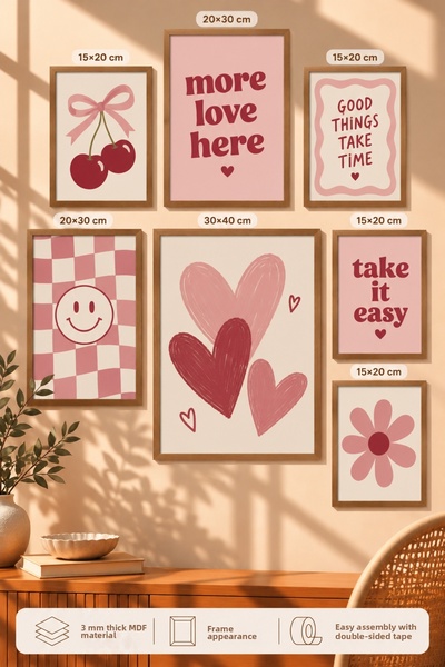 UNT 7-Piece Frame-Looking Modern Painting Set |   Retro & Pop Art |   Living ...