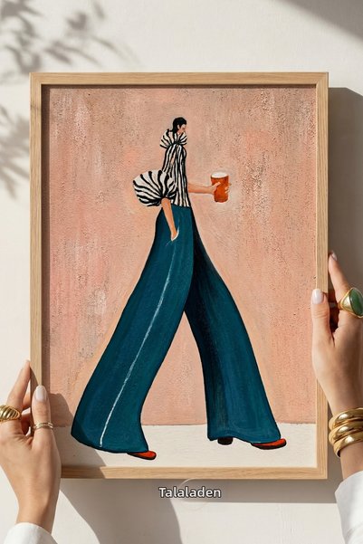 tablodea Pava - Tablou cu figură feminină retro elegantă – Poster imprimat pr...