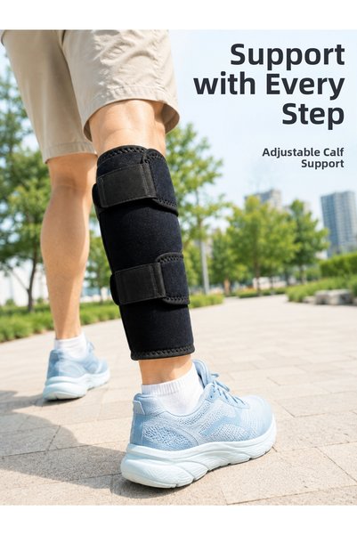 TheGencoo Lower Leg Support Adjustable Sports Shin Guard with Double Fixing B...