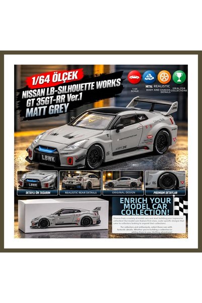 mini gt 1/64 نيسان LB-سيلويت ووركس GT 35GT-RR الإصدار الأول، لون رمادي مطفي BX