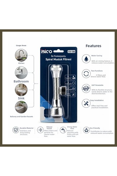 northcity n Faucet-Mounted Filter, 2-in-1, 360° Rotatable (16–19 mm) BX