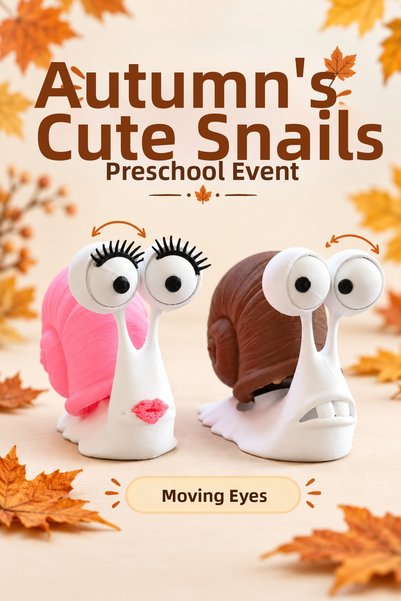 Aydede Oyunevi Preschool Fall Activity: Snail Set (2-Pack)