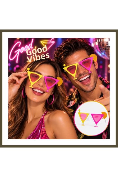 northcity n Yellow and Pink Martini Party Glasses BX