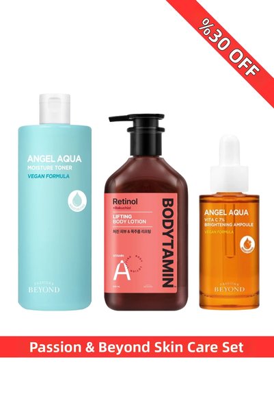 Passion&Beyond مجموعة العناية "ريتينول بودي تامين أنجل أكوا" المكونة من 3 منت...