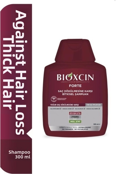 Bioxcin فورتي - شامبو مضاد لتساقط الشعر لجميع أنواع الشعر 300 مل بدون علبة