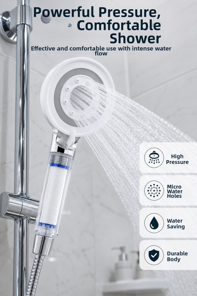 ucuzteknom Water Saving Filtered Shower Head High Pressure Modern Shower Head