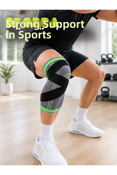 ucuzteknom Knitted Sports Knee Brace Flexible Knee Protector with Adjustable ...