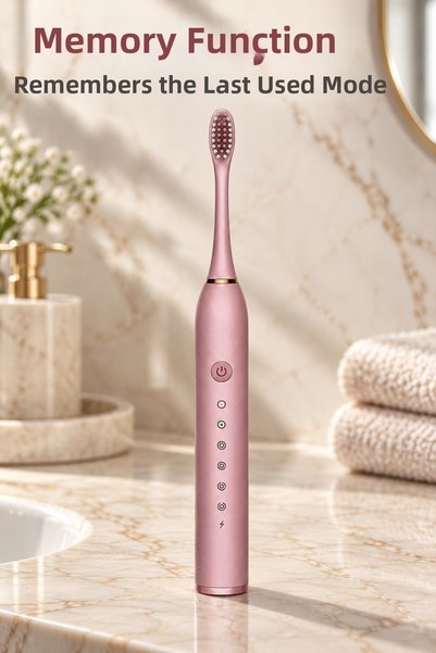 Eldenör Pink Electric Toothbrush with Timer and Memory Function - Lisinya Lse...