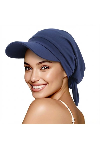 choice2 One Size Navy Blue Women Fashion Baseball Hijab Cap Bonnet Soft Breat...