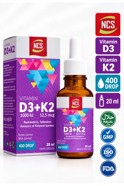 NCS Vitamin D3+K2 20 ml