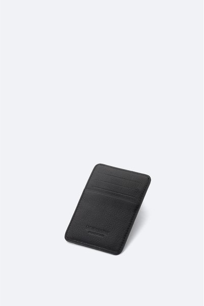 Avva Men's Black Leather Business Card Holder B009555