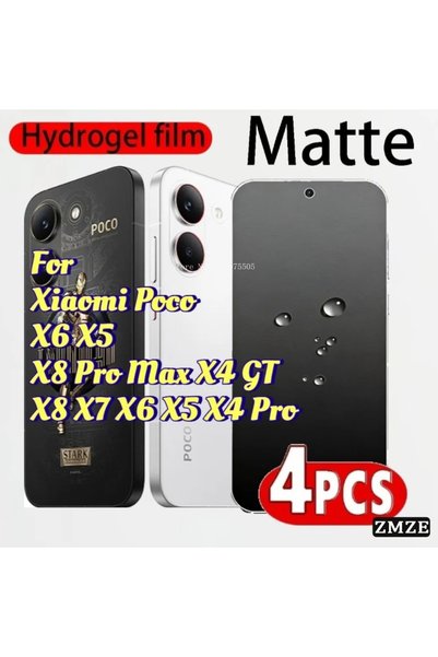 Choice Poco X8 Pro 4 pieces Matte Hydrogel 4 Pieces Matte Frosted Soft Films ...