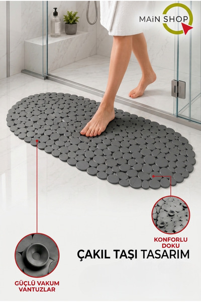 MAİN SHOP Covoraș antiderapant cu ventuze pentru baie, duș și cadă – 34 x 68 ...
