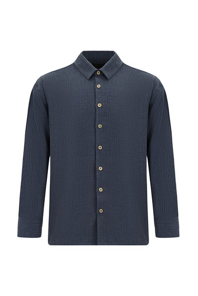 Abdullah Kiğılı Long Sleeve Oversize Patterned Sports Shirt