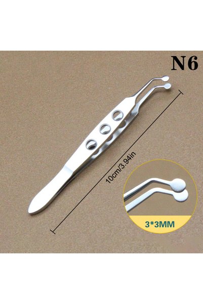 Choice3 N6 Stainless Steel Eyelid Tweezers Meibomian Gland Forceps Women Clip...