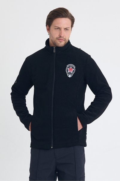 KARGA ÜNİFORMA Erkek Özel Güvenlik Nakışlı Siyah Polar Mont (ARMALI) Bay , Re...