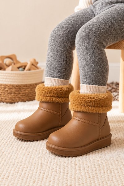 AlbiShoes Baby Kids Unisex Waterproof Fur Boots Children's Winter Water Resis...