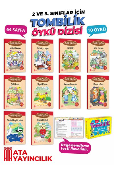 Ata Yayıncılık 2 ve 3. Sınıflar İçin Tombilik 10 Kitaplık Kutulu Hikaye Kitab...