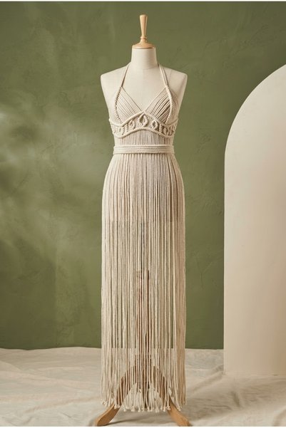 ELFİDAA WOOD Custom-Designed Macramé Festival Dresses
