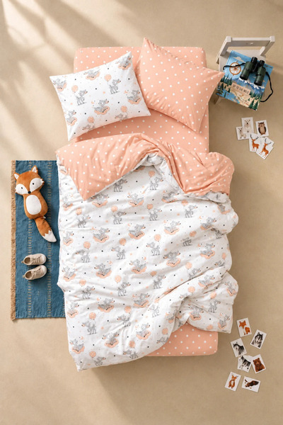 NazeninHome Bambi 100% Cotton Ranforce Single Child Duvet Cover Set