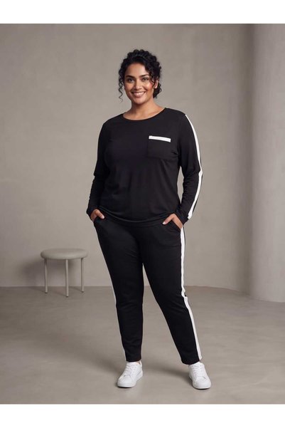 BKMODA276 Plus Size Lefko Set