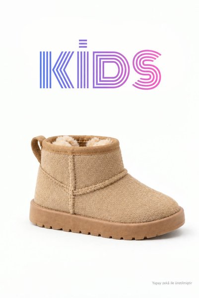 pangolix Kids Kürklü Çocuk Bot Günlük Ayakkabı Sneaker