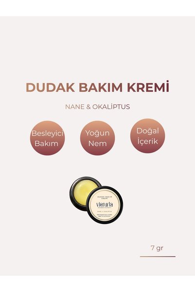 Vienurla %100 Organik Nane Okaliptüs Dudak Bakım Kremi Balm 7 gr