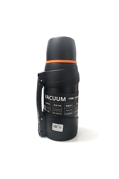 MARCOMEN Humtto Travel Pot Stainless Steel 1300 ml Thermos Hb202416 - Black -...