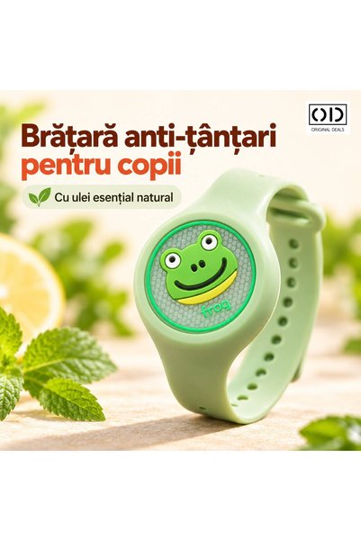 ORIGINAL DEALS Brățară anti-țânțari pentru copii, LED, reglabilă, uleiuri, br...