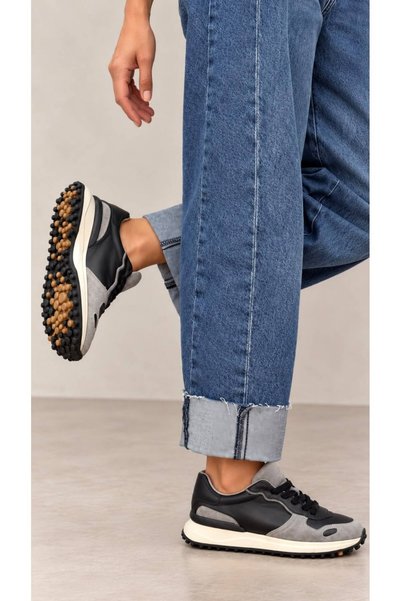 ESSO LA MİA Blair Genuine Leather & Suede Sneaker.