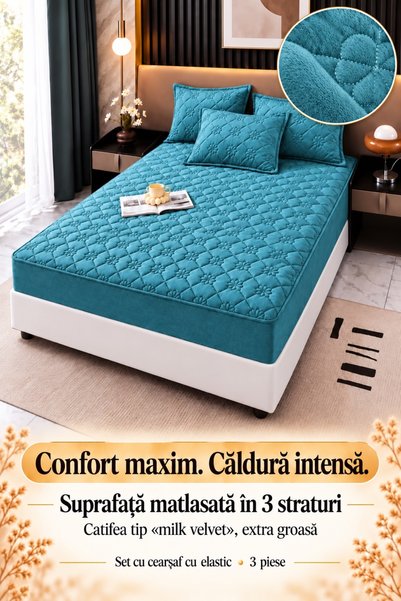 Frasin Select Husă de pat Cocolino, extra gros, tip topper din material Milk ...