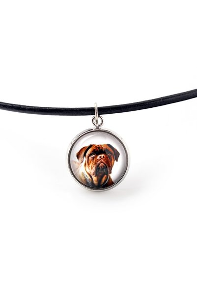 Art - Dog Dogue de Bordeaux, Mastiff francez - pandantiv pentru colier cu fot...