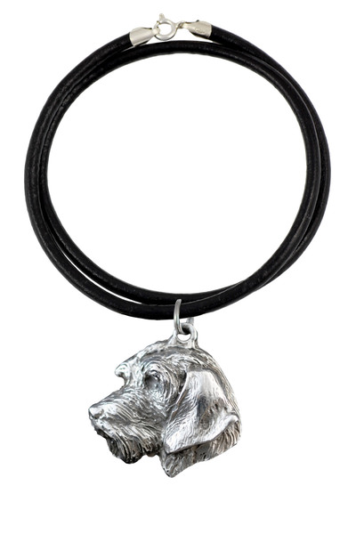 Art - Dog Dachshund II - Colier cu câine, pandantiv placat cu argint pentru i...