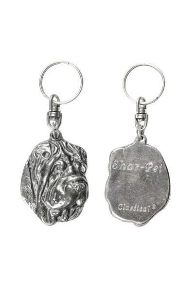 Art - Dog Shar-Pei - Pandantiv câine placat cu argint, decorațiune pentru gea...