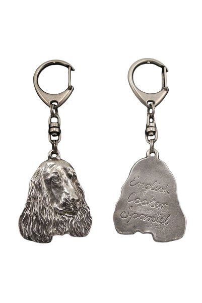 Art - Dog Cocker Spaniel Englezesc I - Breloc placat cu argint cu un câine în...