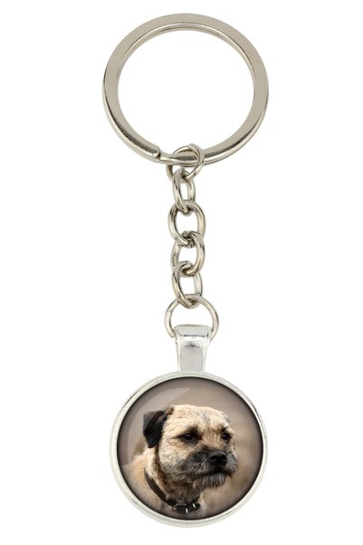 Art - Dog Border Terrier - breloc cu fotografia ta, decorațiune pentru chei, ...