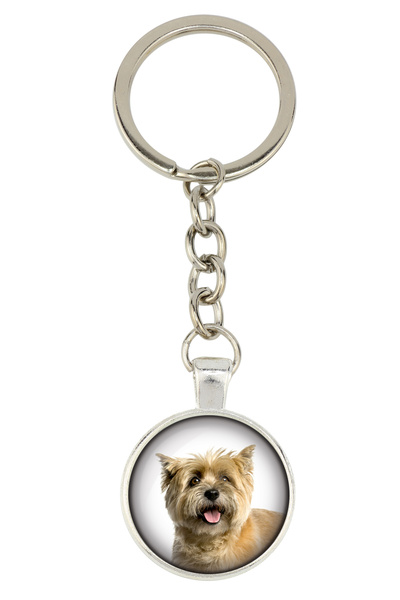 Art - Dog Cairn Terrier - breloc cu fotografia ta, decorațiune pentru chei, p...