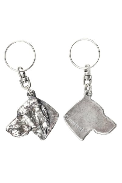 Art - Dog Vizsla - Pandantiv câine placat cu argint, decorațiune pentru geant...