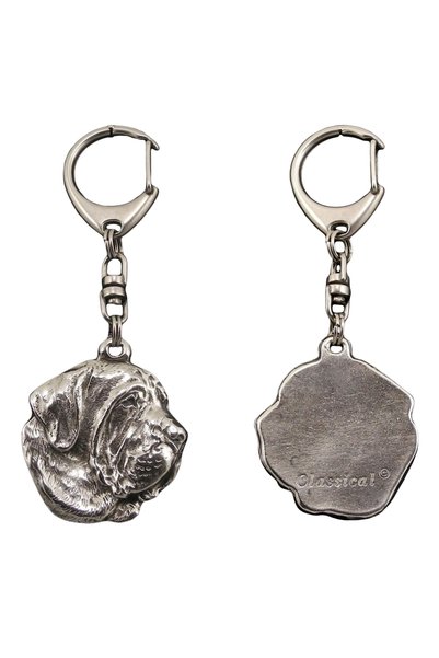 Art - Dog Fila Brasileiro - Breloc placat cu argint cu câine, decorațiune pen...