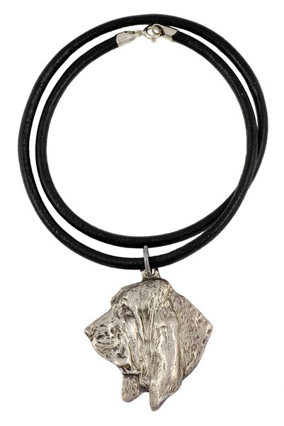 Art - Dog Basset Hound I - Colier cu câine, pandantiv placat cu argint pentru...