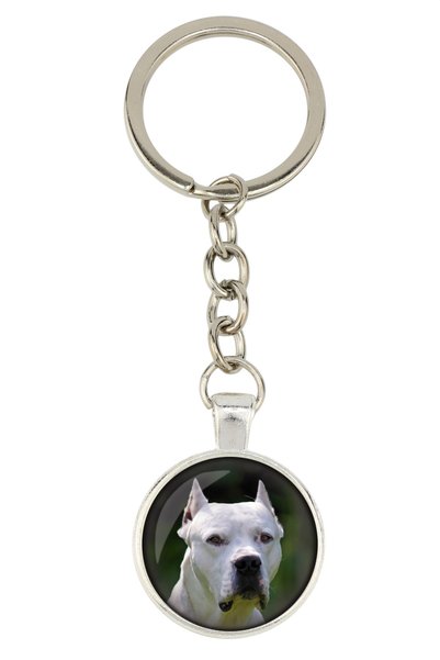 Art - Dog Dogo Argentino - breloc cu fotografia ta, decorațiune pentru chei, ...