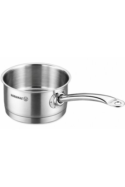 KORKMAZ Proline Stainless Steel Cookware Casserole, Capacity 16×7.5CM / 1.5LT...