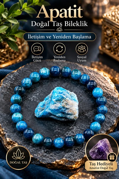 NBS Beautiful Naturel Stones Apatite (with Stone Gift) Unisex Stylish Design ...