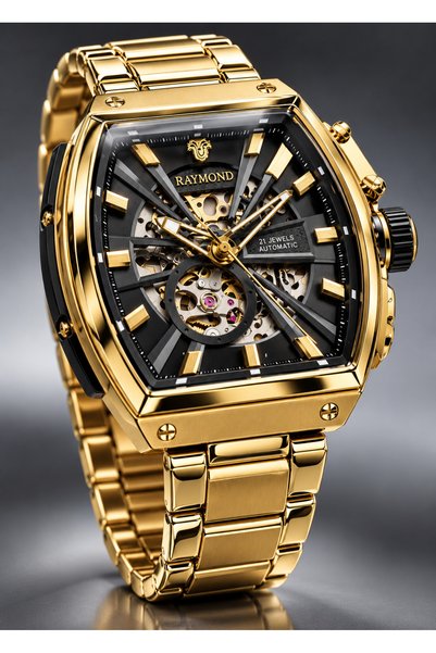 Raymond Rym-07094 Men's Wristwatch – Japanese Miyota Automatic Movement, 21 J...