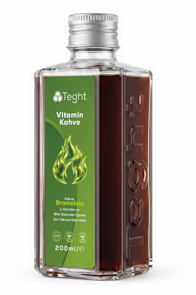 TEGHT Vitamin Kahve Bromelain L-Karnitin Yeşil Çay Koenzim Q10 İçeren 200 ml ...