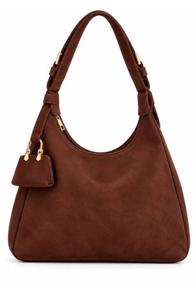 Neli Elegant Women's Suede Accessory Detailed Bag