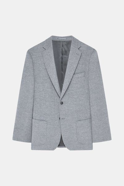 W Collection GRİ DÜĞMELİ YÜN/KAŞMİR CEKET