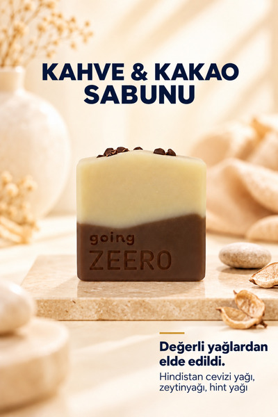 Going Zeero Kahve & Kakao El Yapımı Sabun 110 gram Zeytinyağı, Hindistan Cevi...