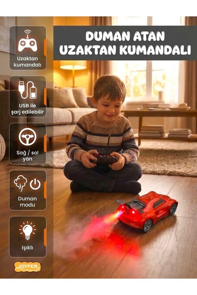 Joyfer Full Fonksiyon Yüksek Hızlı Uzaktan Kumandalı Şarjlı Işıklı Duman Atan...