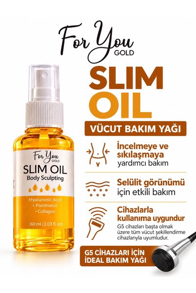 For You Gold İnceltmeye Ve Sıkılaştırmaya Yardımcı Selülit Karşıtı Slim Oil, ...